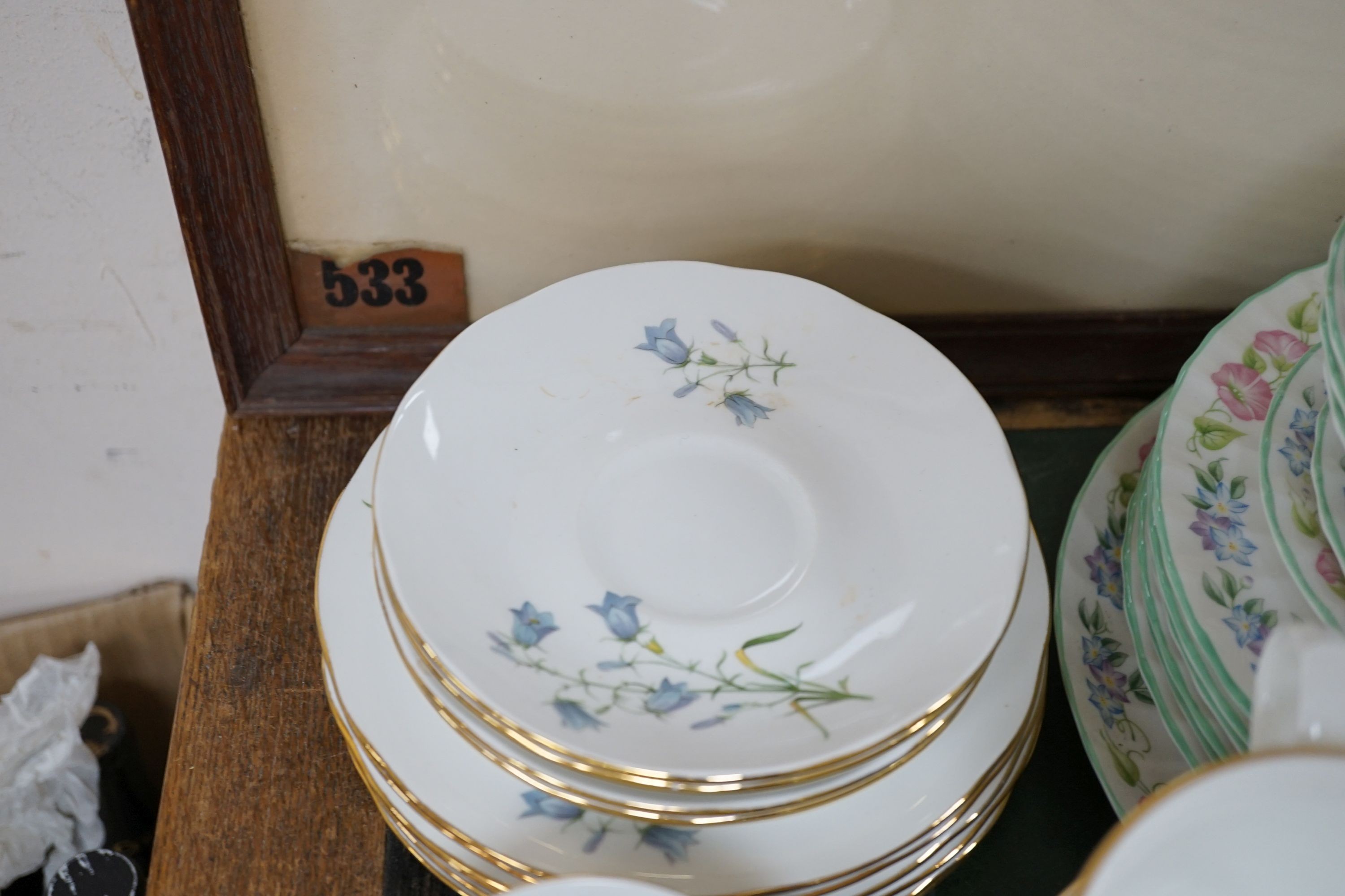 A Sadler 'Wellington' pattern China tea set and a Royal Worcester 